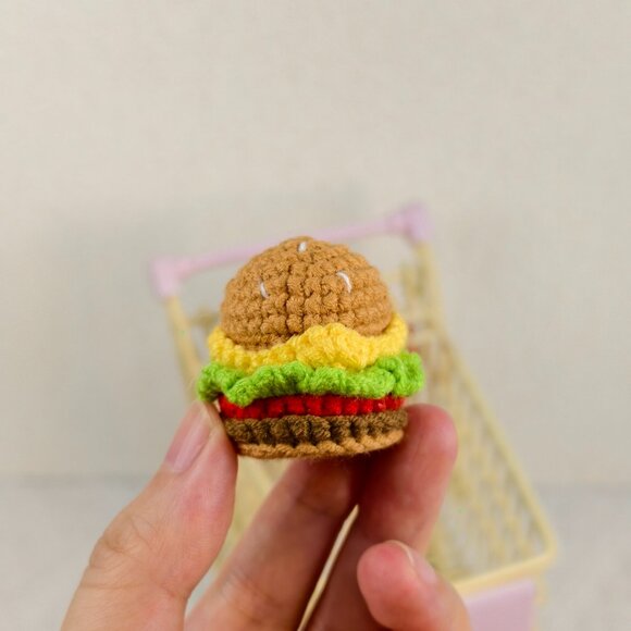 Handmade Other - Handmade Amigurumi Crochet Hamburger Plushie